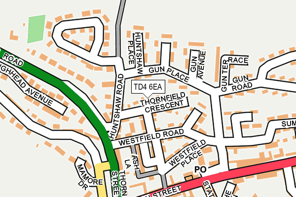 TD4 6EA map - OS OpenMap – Local (Ordnance Survey)