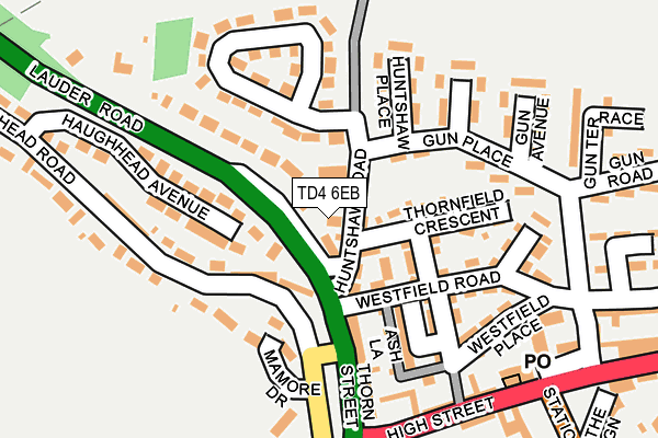 TD4 6EB map - OS OpenMap – Local (Ordnance Survey)