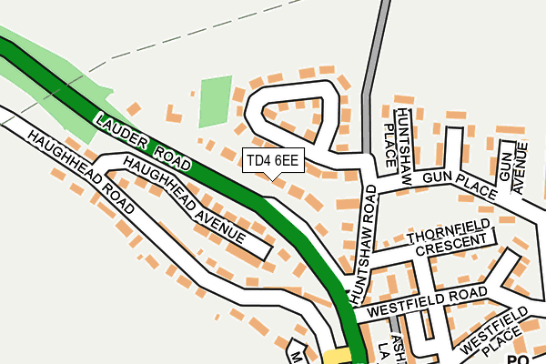 TD4 6EE map - OS OpenMap – Local (Ordnance Survey)