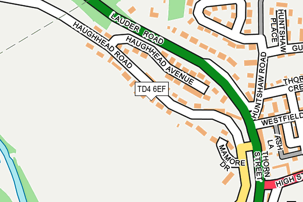 TD4 6EF map - OS OpenMap – Local (Ordnance Survey)