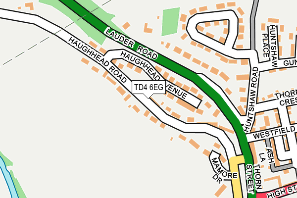 TD4 6EG map - OS OpenMap – Local (Ordnance Survey)