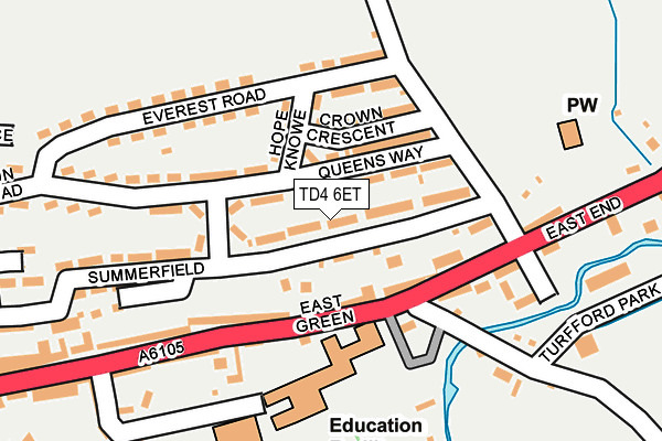 TD4 6ET map - OS OpenMap – Local (Ordnance Survey)