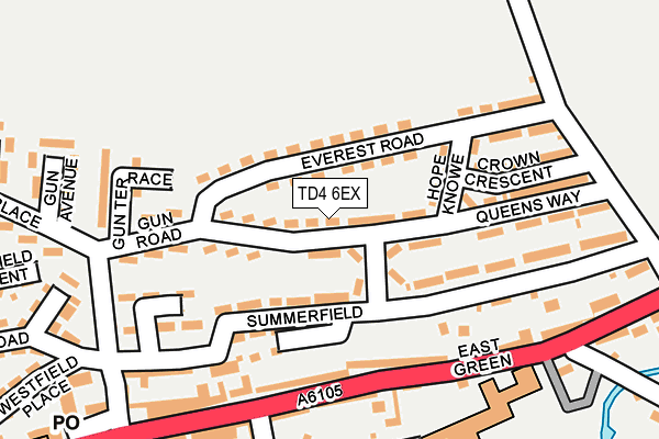 TD4 6EX map - OS OpenMap – Local (Ordnance Survey)