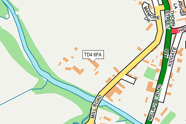TD4 6FA map - OS OpenMap – Local (Ordnance Survey)