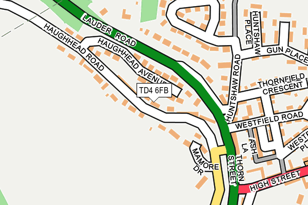 TD4 6FB map - OS OpenMap – Local (Ordnance Survey)