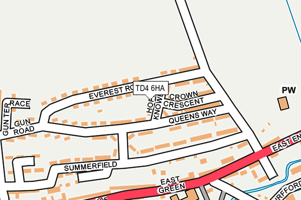 TD4 6HA map - OS OpenMap – Local (Ordnance Survey)