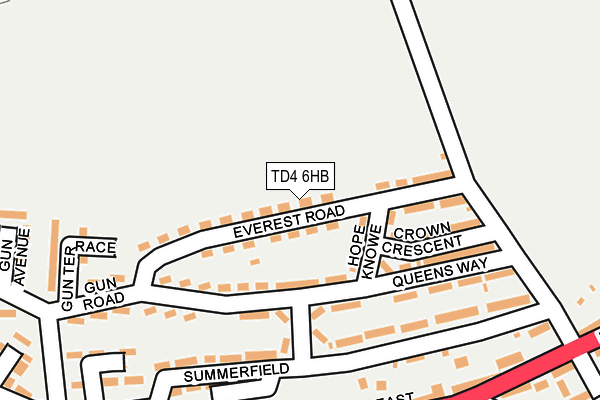 TD4 6HB map - OS OpenMap – Local (Ordnance Survey)