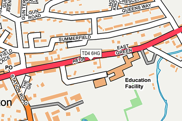 TD4 6HG map - OS OpenMap – Local (Ordnance Survey)