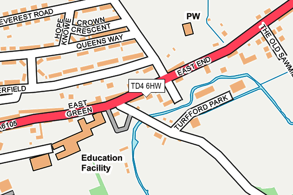 TD4 6HW map - OS OpenMap – Local (Ordnance Survey)