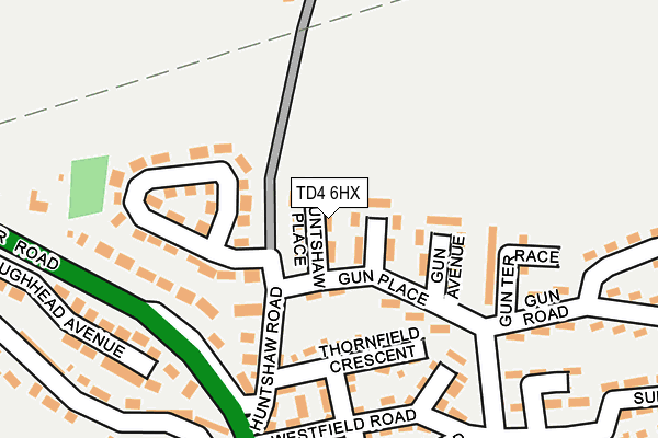TD4 6HX map - OS OpenMap – Local (Ordnance Survey)