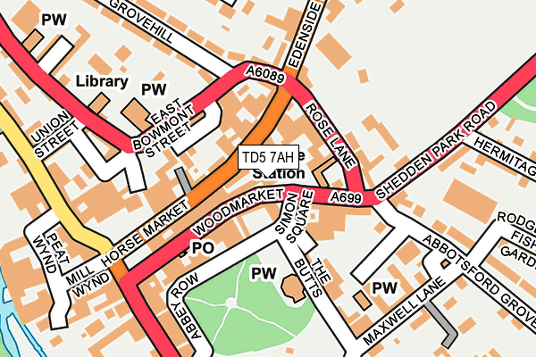 TD5 7AH map - OS OpenMap – Local (Ordnance Survey)