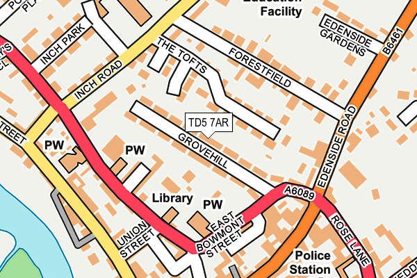 TD5 7AR map - OS OpenMap – Local (Ordnance Survey)