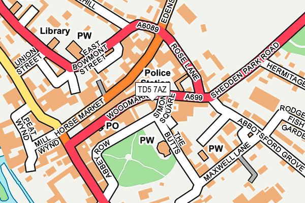 TD5 7AZ map - OS OpenMap – Local (Ordnance Survey)