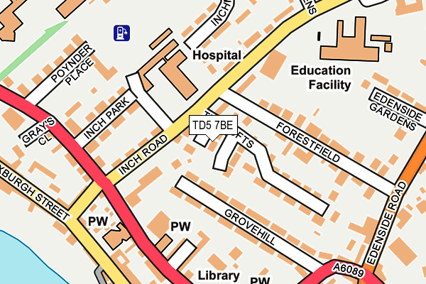 TD5 7BE map - OS OpenMap – Local (Ordnance Survey)