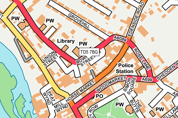 TD5 7BG map - OS OpenMap – Local (Ordnance Survey)