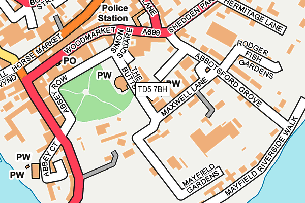 TD5 7BH map - OS OpenMap – Local (Ordnance Survey)