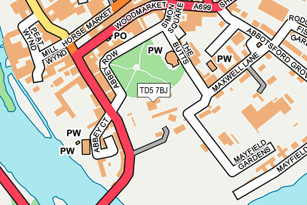 TD5 7BJ map - OS OpenMap – Local (Ordnance Survey)