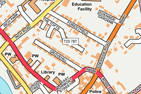 TD5 7BT map - OS OpenMap – Local (Ordnance Survey)