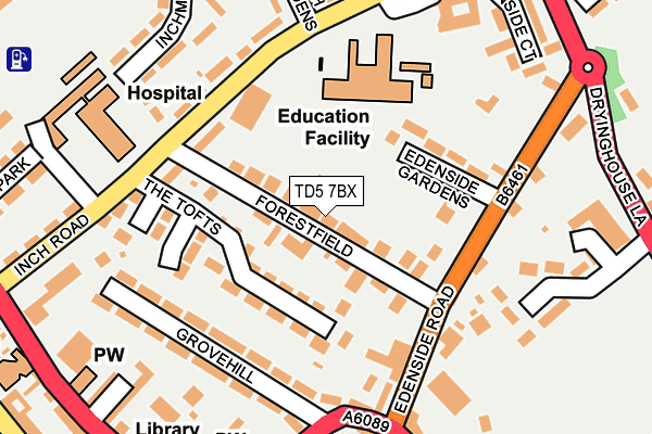 TD5 7BX map - OS OpenMap – Local (Ordnance Survey)