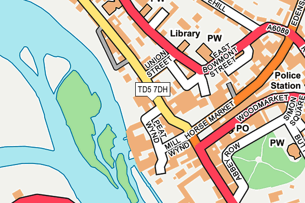 TD5 7DH map - OS OpenMap – Local (Ordnance Survey)