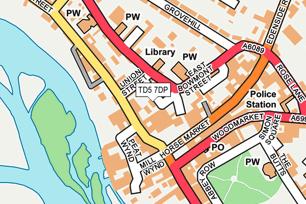 TD5 7DP map - OS OpenMap – Local (Ordnance Survey)