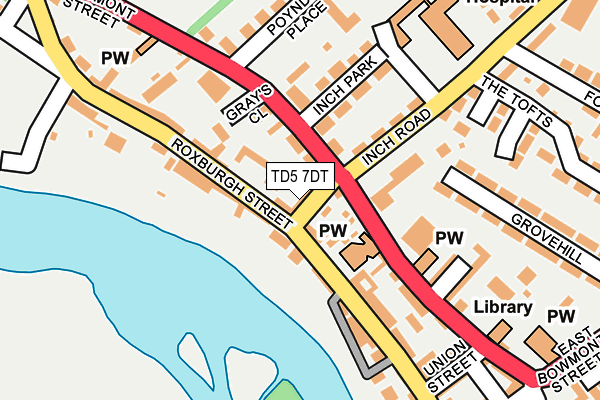 TD5 7DT map - OS OpenMap – Local (Ordnance Survey)