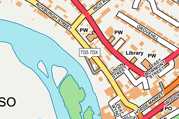 TD5 7DX map - OS OpenMap – Local (Ordnance Survey)