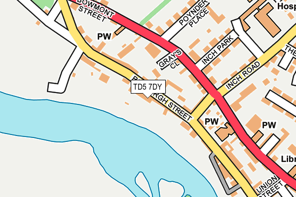 TD5 7DY map - OS OpenMap – Local (Ordnance Survey)