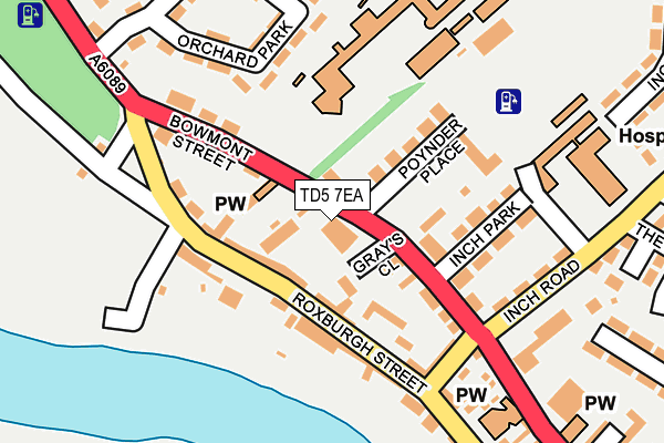 TD5 7EA map - OS OpenMap – Local (Ordnance Survey)