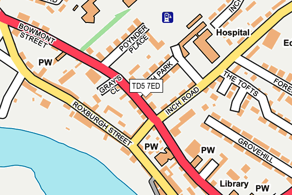 TD5 7ED map - OS OpenMap – Local (Ordnance Survey)