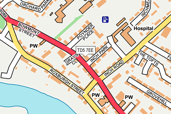 TD5 7EE map - OS OpenMap – Local (Ordnance Survey)