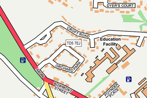 TD5 7EJ map - OS OpenMap – Local (Ordnance Survey)
