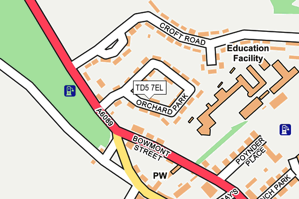 TD5 7EL map - OS OpenMap – Local (Ordnance Survey)
