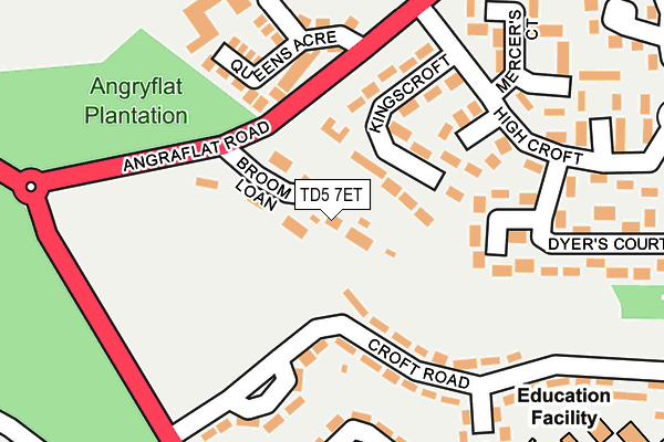 TD5 7ET map - OS OpenMap – Local (Ordnance Survey)