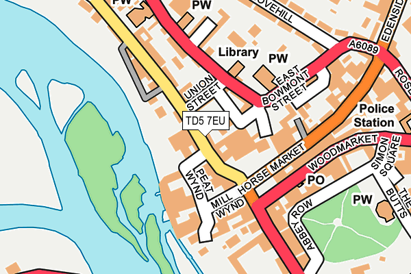 TD5 7EU map - OS OpenMap – Local (Ordnance Survey)