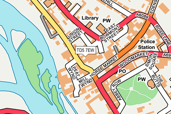 TD5 7EW map - OS OpenMap – Local (Ordnance Survey)