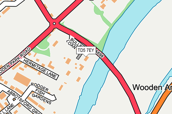 TD5 7EY map - OS OpenMap – Local (Ordnance Survey)