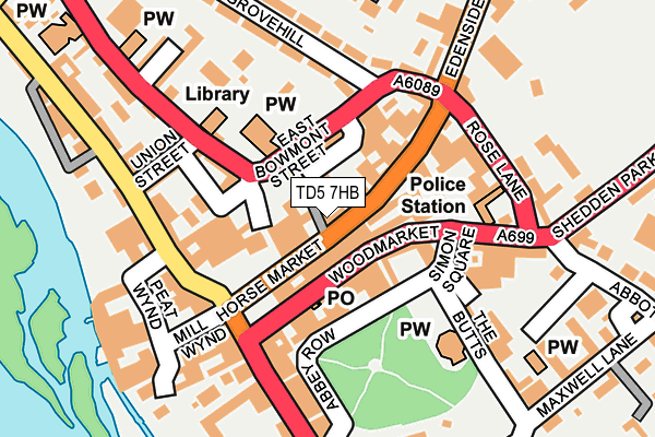 TD5 7HB map - OS OpenMap – Local (Ordnance Survey)