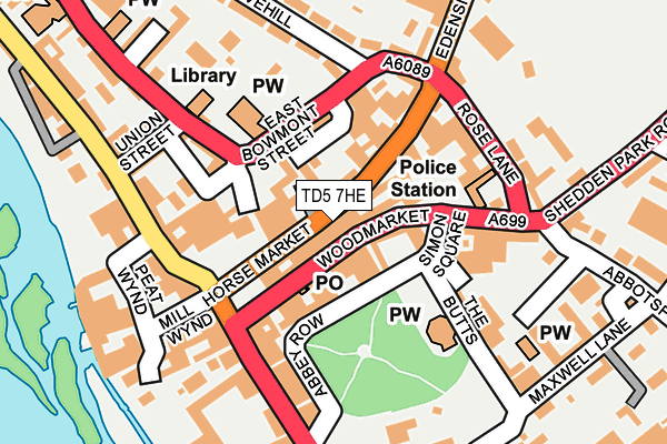TD5 7HE map - OS OpenMap – Local (Ordnance Survey)