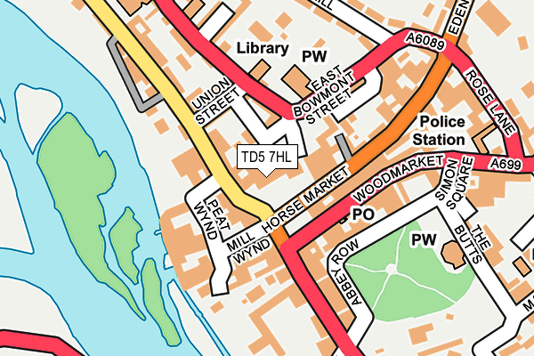 TD5 7HL map - OS OpenMap – Local (Ordnance Survey)