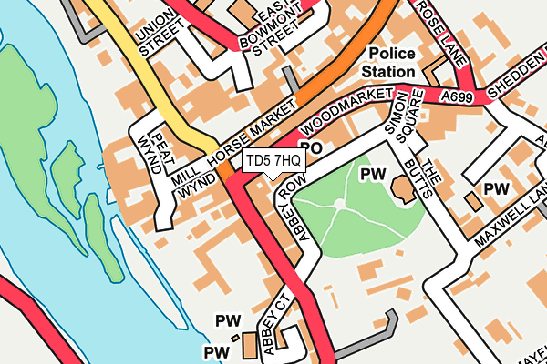 TD5 7HQ map - OS OpenMap – Local (Ordnance Survey)