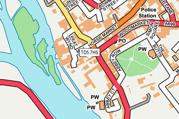 TD5 7HS map - OS OpenMap – Local (Ordnance Survey)