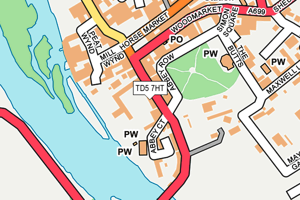 TD5 7HT map - OS OpenMap – Local (Ordnance Survey)