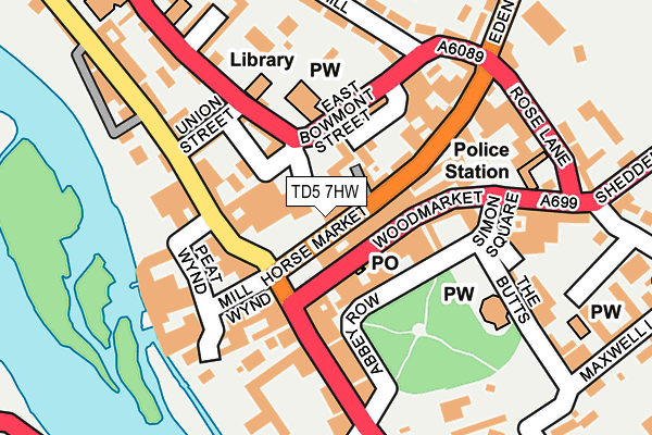 TD5 7HW map - OS OpenMap – Local (Ordnance Survey)