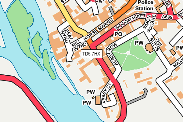 TD5 7HX map - OS OpenMap – Local (Ordnance Survey)