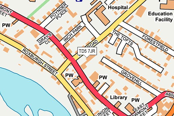 TD5 7JR map - OS OpenMap – Local (Ordnance Survey)