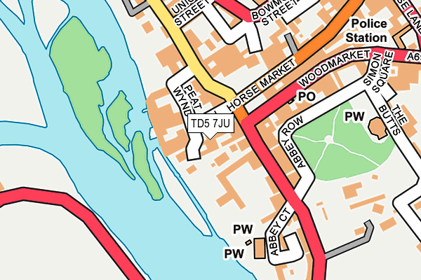 TD5 7JU map - OS OpenMap – Local (Ordnance Survey)