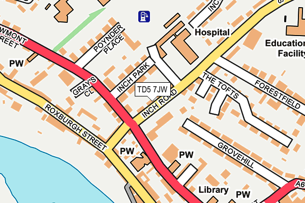 TD5 7JW map - OS OpenMap – Local (Ordnance Survey)