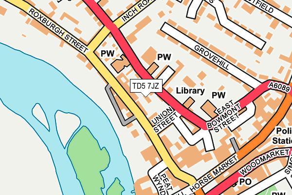 TD5 7JZ map - OS OpenMap – Local (Ordnance Survey)