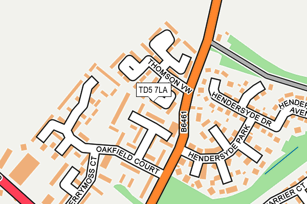 TD5 7LA map - OS OpenMap – Local (Ordnance Survey)